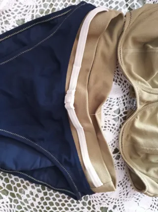 Bikini Adidas Talla 40 Verde Oliva y Azul