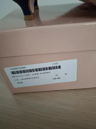 Scarpe Slingback Lilly Fortuna Blu Navy Vernice