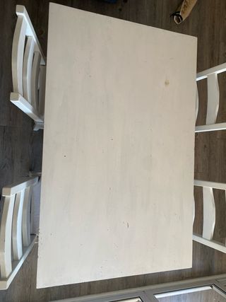 Mesa + 4 sillas de pino macizo estilo nórdico