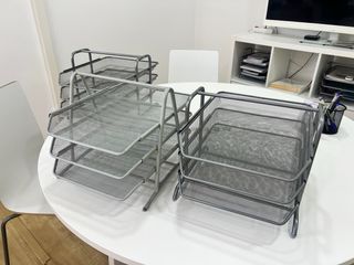 Bandejas organizadoras metálicas oficina
