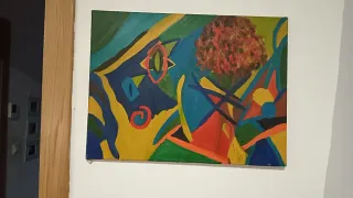 Cuadro abstracto pintado a mano  3 € unidad