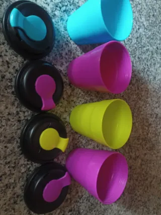 Set 4 Bicchieri Plastica Tè