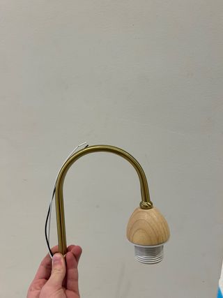 Lámpara de pared madera y cristal
