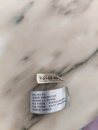 Lámpara Ventilador Techo Tiffany Madera