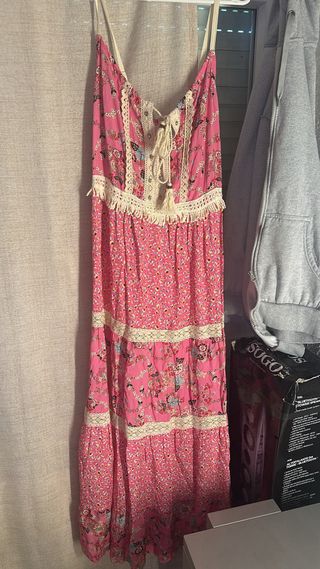 Vestido boho estampado multicolor