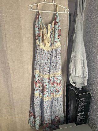 Vestido boho estampado multicolor
