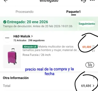 Maleta rosa rígida con rueda, maleta grandes
