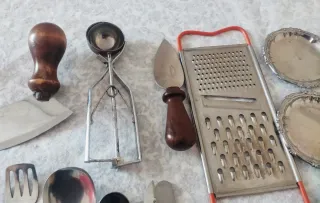 Conjunto Utensilios Cocina Madera y Metal