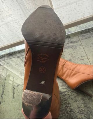Botas altas tacón marrones
