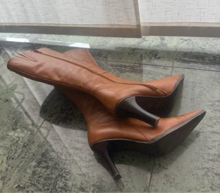 Botas altas tacón marrones