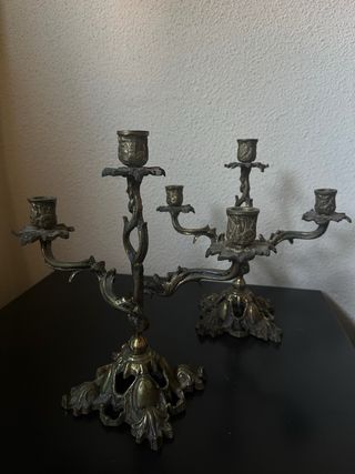 Candelabros de Bronce Estilo Antiguo