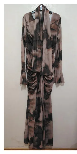 Vestido largo estampado