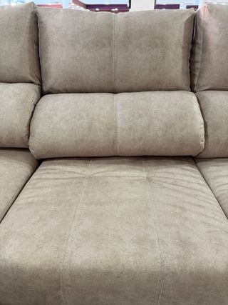 Sofá Cama 3 Plazas con Taburetes y arcón