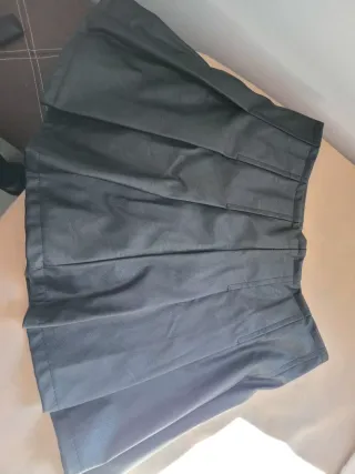 Falda negra plisada