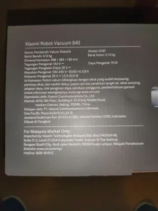 Robot Aspirador Xiaomi Robot Vacuum S40