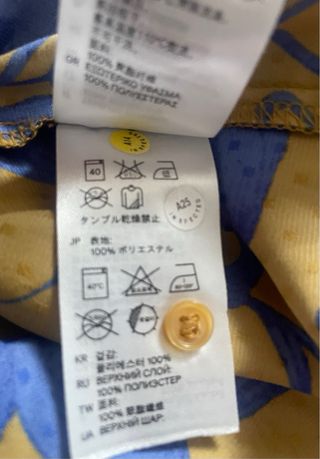 Camisa H&M flores azul y cobre