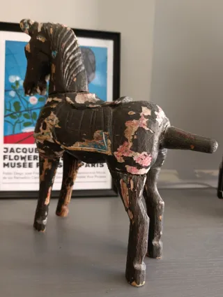 Caballo de madera años 40