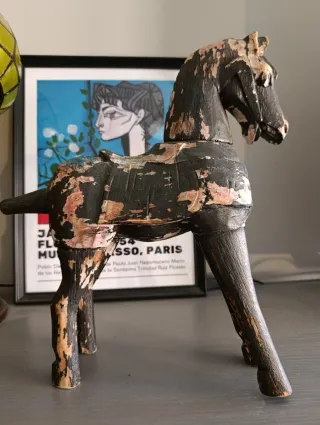 Caballo de madera años 40