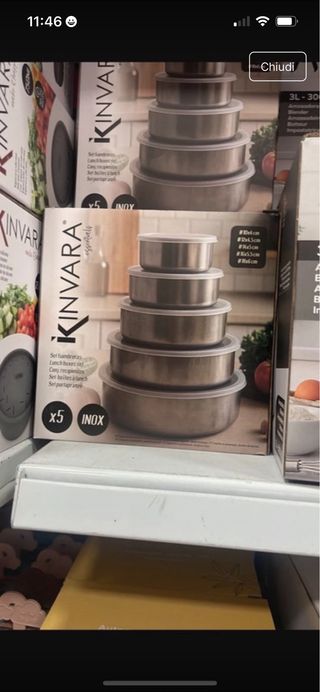 Set 5 Contenitori KINVARA INOX