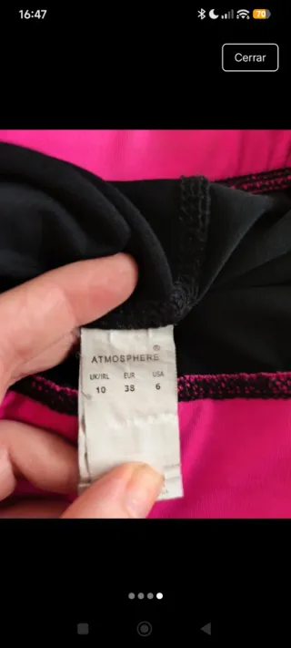 Leggins deportivos Primark negro y rosa Talla M