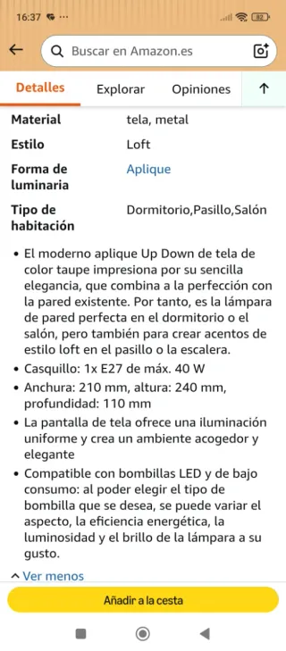 Aplique ALICE pantalla tela beige/dorado