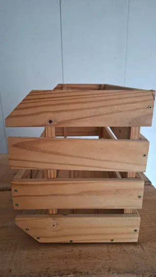 Cajas de madera de pino apilable