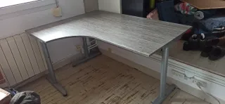 Mesa escritorio comedor en L grande reversible