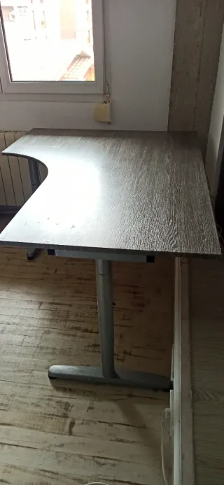 Mesa escritorio comedor en L grande reversible