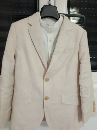 Traje niño Lino Beige Coconut Talla 9-10