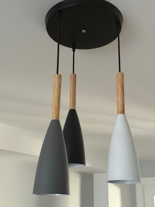 Lámparas colgante madera y metal (2)