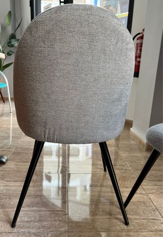 Juego de 4 sillas de comedor grises