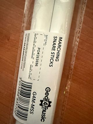 Baquetas marchin blancas Gear4music