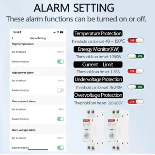 EARU EAKCB-T-M Disyuntor Inteligente WiFi