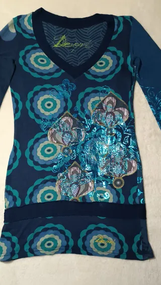 Vestido Desigual Azul Talla S