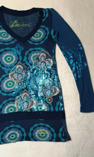 Vestido Desigual Azul Talla S