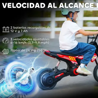 Moto Eléctrica Infantil 24V 250W
