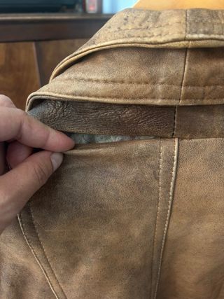 Chaqueta de cuero vintage marrón
