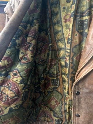 Chaqueta de cuero vintage marrón