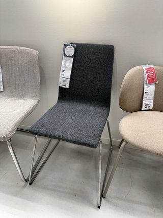 Silla comedor LILLÅNÄS Ikea tela gris