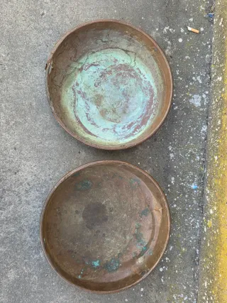 Pareja Platos Latón Báscula