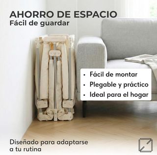 PARQUE INFANTIL PLEGABLE BEBE+ALFOMBRA 130cm BEIG