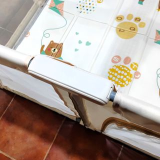 PARQUE INFANTIL PLEGABLE BEBE+ALFOMBRA 130cm BEIG
