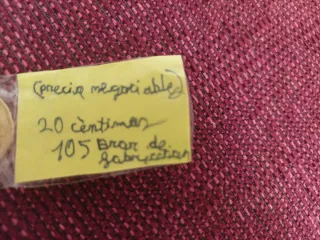 Moneda 20 céntimos España 1999 error fabricación