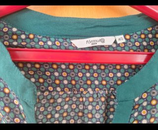 Blusa verde estampada Formula Joven Talla M
