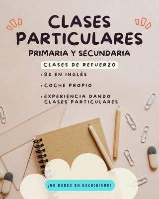 CLASES PARTICULARES: PRIMARIA Y SECUNDARIA