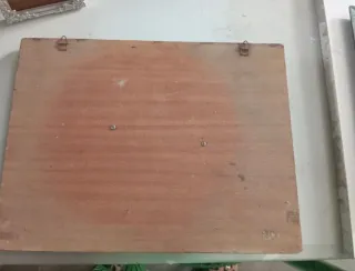 Quadro auto d'epoca in rilievo su legno