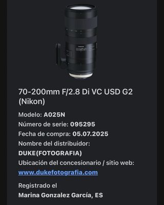 Tamron SP 70-200mm F/2.8 Di VC USD G2 Nikon