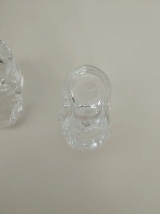 2 Zapatos de cristal decorativos