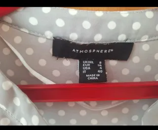 Blusa lunares gris Primark Talla S