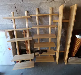 3 Estanterías de madera y metal IKEA